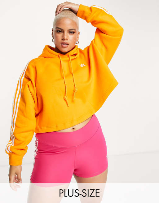 Adidas cropped on sale hoodie bahia orange