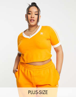 adidas crop top orange