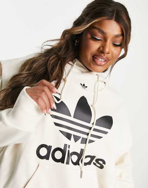 White hoodie store women's adidas