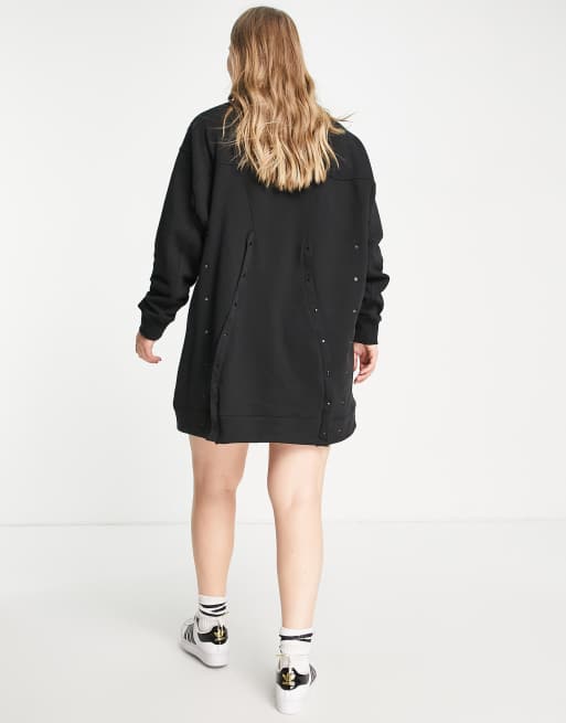 blue long sleeve knit dress AUTUMN CASHMERE Cape Sleeve Knit Dress