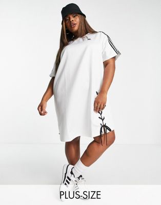 adidas Originals Plus always originals t-shirt dress in white