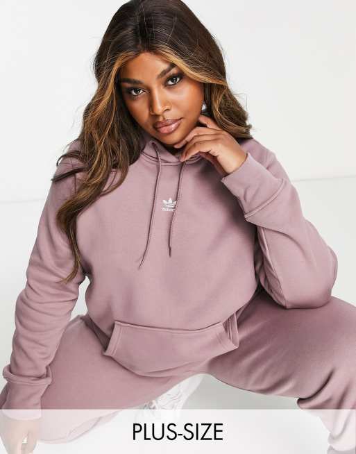 adidas Originals Plus Essentials boyfriend fit hoodie in purple ASOS