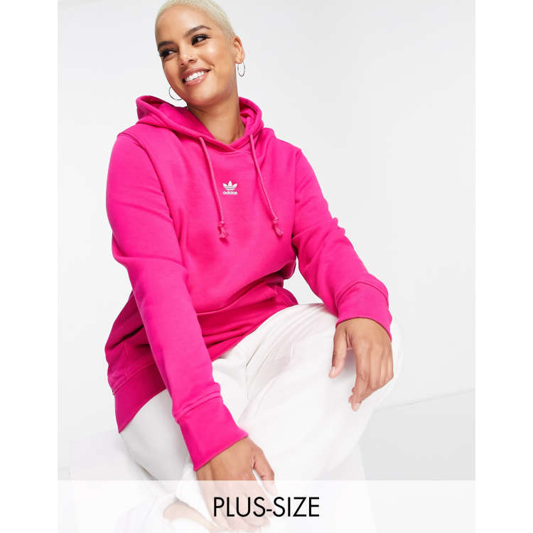 adidas Originals Plus – Essentials – Hoodie in Rosa mit Logo | ASOS