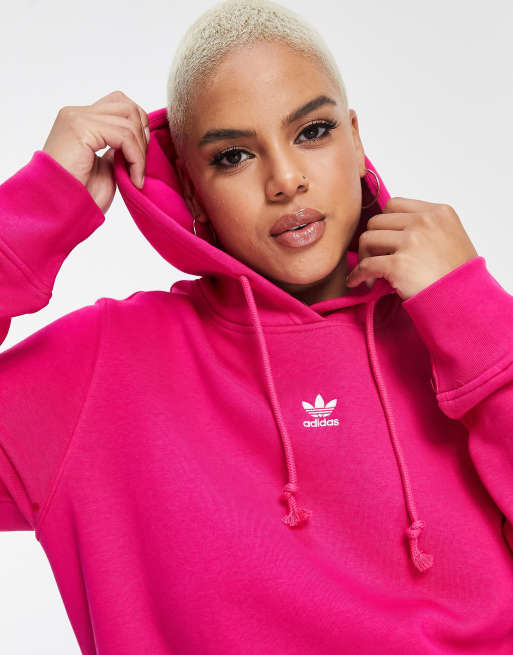 adidas Originals Plus Essentials Hoodie in Rosa mit Logo