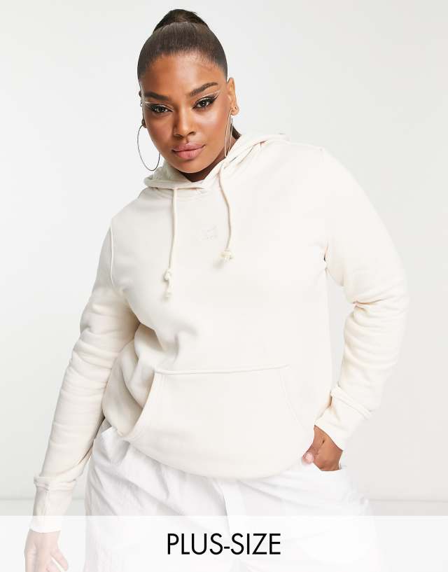 adidas Originals Plus Essentials hoodie in wonder white