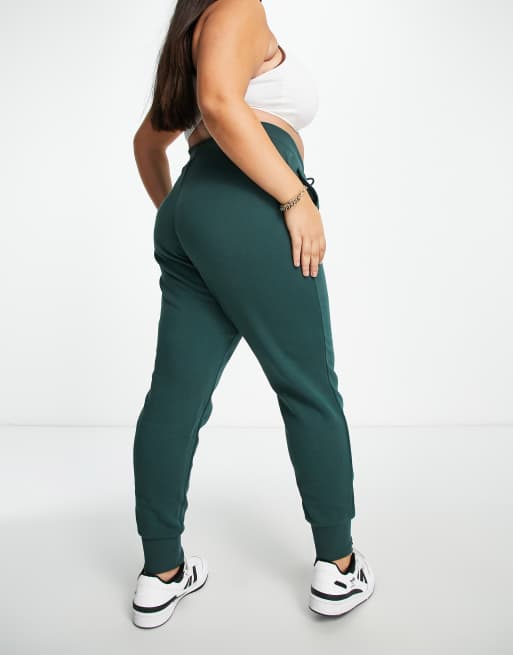 Buy Adidas women plus size yoga sweatpants dark green Online