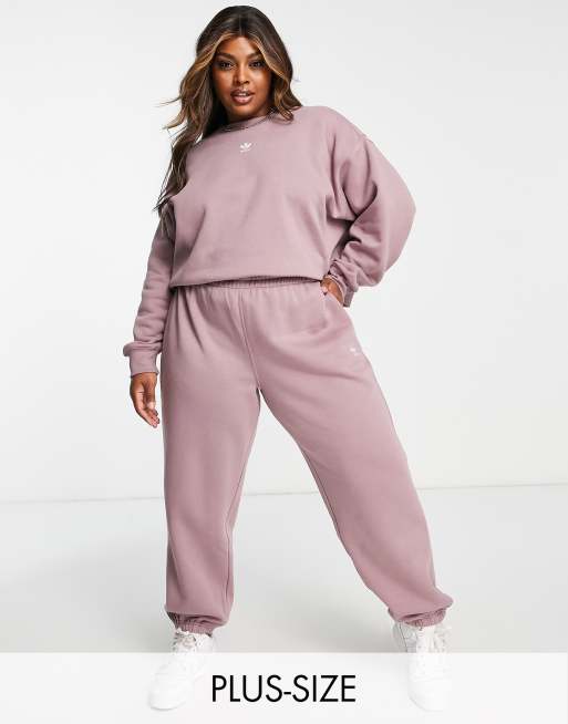 adidas Originals Plus Essentials joggers in mauve | ASOS