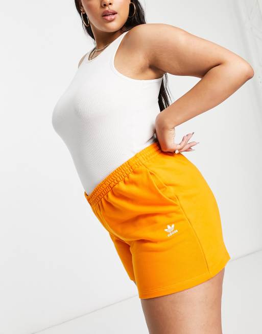 Orange adidas hot sale shorts womens