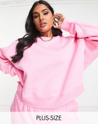adidas Originals Plus essentials sweatshirt in pink