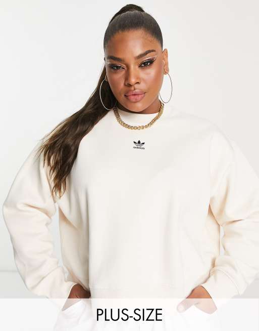 Adidas white hot sale sweater women's