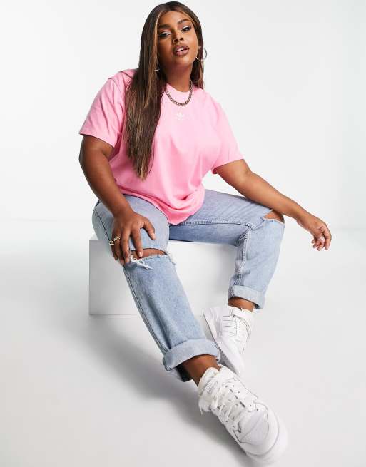 adidas Originals Plus Essentials T-shirt in bliss pink | ASOS