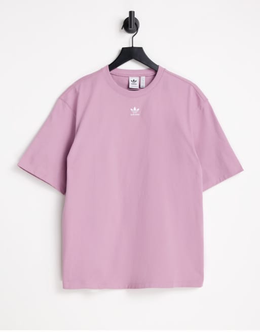 adidas Originals Plus - Essentials - T-shirt met logo in het midden in mauve