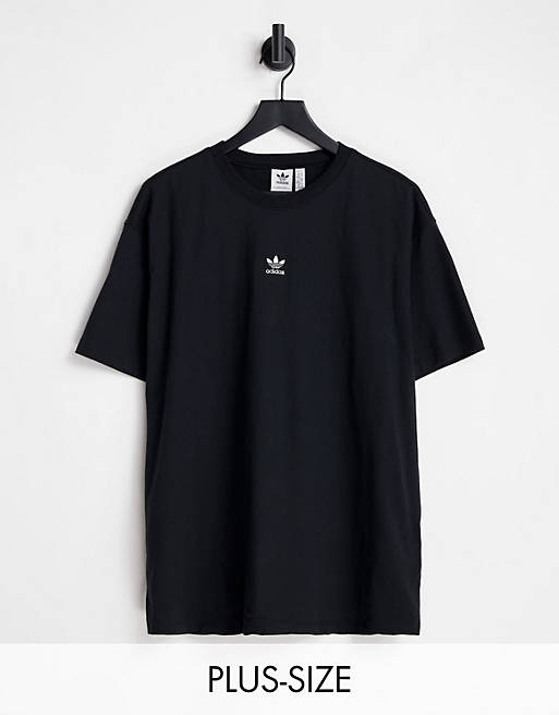  adidas Originals Plus essentials t-shirt with central logo in black 