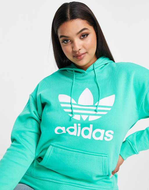 Adidas light green store hoodie