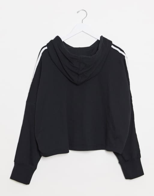 Adidas originals adicolor shop big trefoil crop hoodie