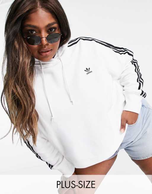 Adidas trefoil sale cropped hoodie