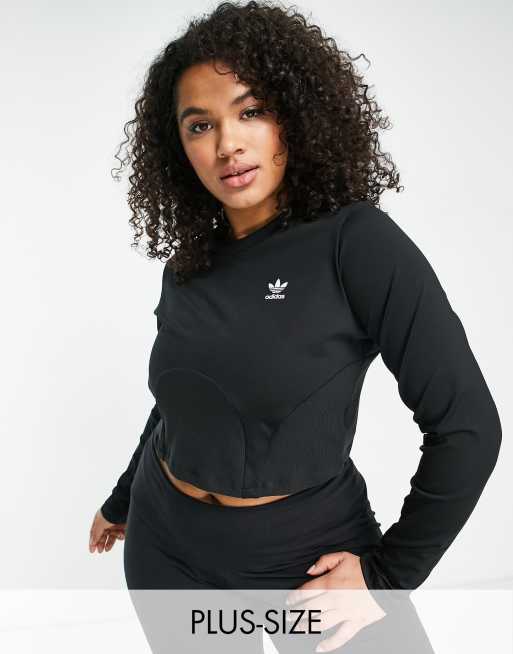 Womens adidas black store long sleeve top