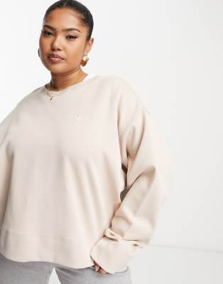 adidas Originals Plus premium essentials sweatshirt in beige ASOS