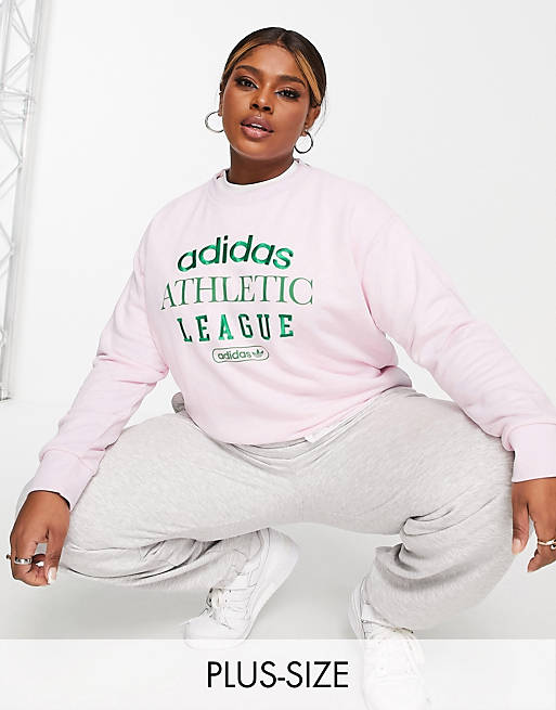 adidas Originals Plus - 'Retro Luxury' - Sweater met slogan in roze