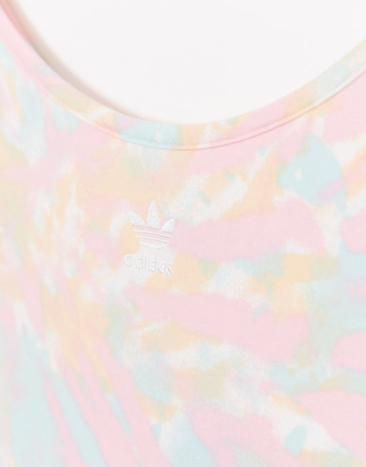 Adidas pink store tie dye dress