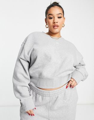 adidas Originals Plus Trefoil sweatshirt in grey