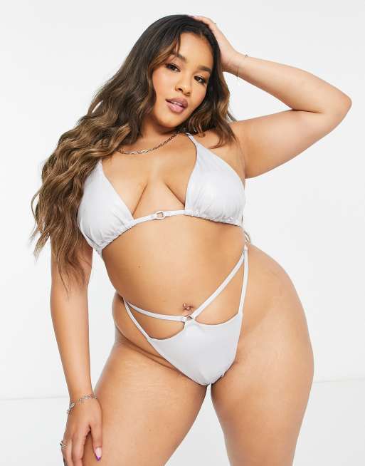 adidas Originals Plus x IVY PARK bikini bottom in silver | ASOS