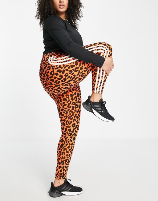 adidas Originals Plus x Rich Mnisi - Legging met all-over luipaardprint in oranje