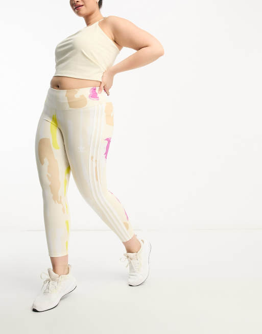 adidas Originals Plus x Thebe Magugu leggings in off-white and multi
