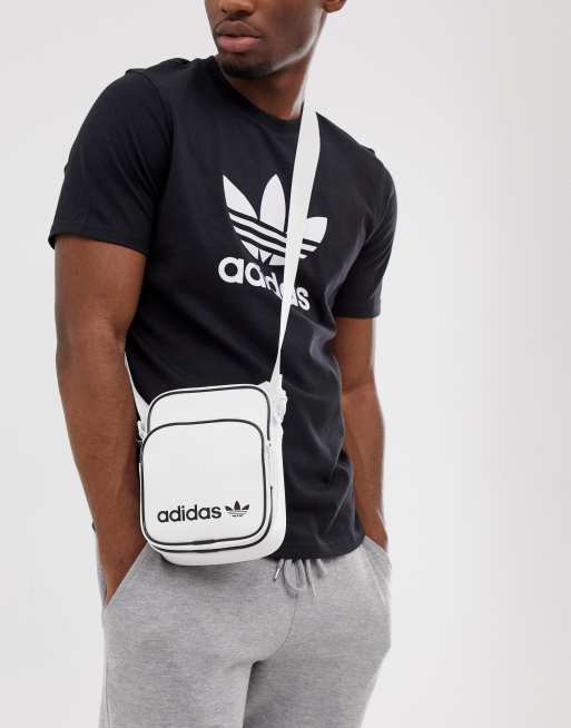 sacoche bandoulière adidas grise et noir