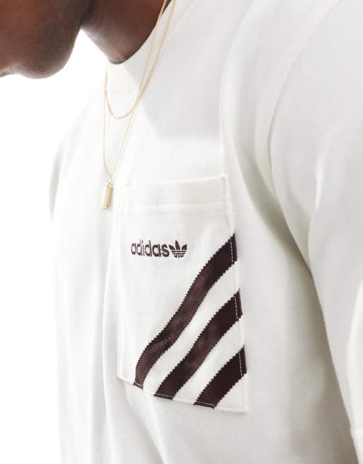 adidas Originals pocket detail t-shirt in white | ASOS