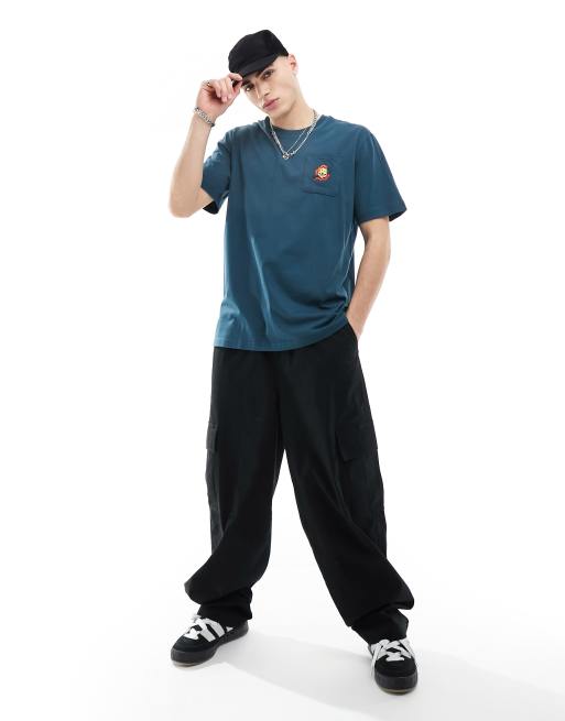 adidas Originals pocket logo t-shirt in navy ASOS