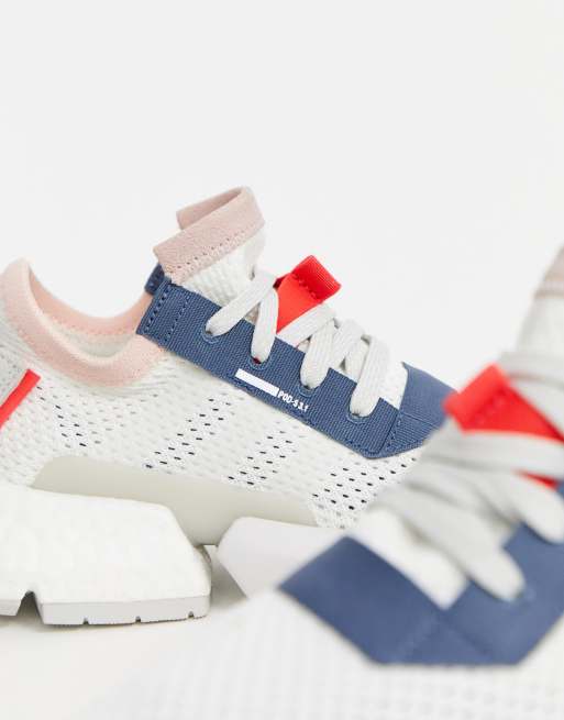 adidas Originals - POD - Baskets - Blanc bleu | ASOS