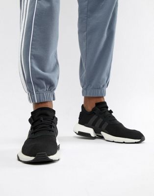 adidas originals pod sneakers in black