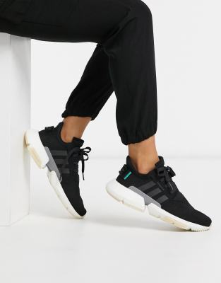 adidas originals pod sneakers in black