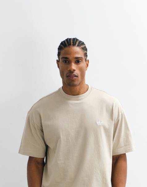 adidas Originals podstawowy oversize T-shirt w jasnym khaki - view 1