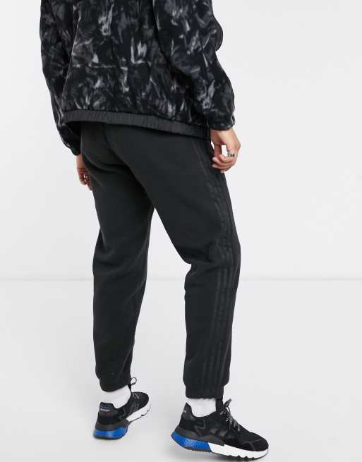 adidas originals polar fleece ASOS in joggers with | pack tech black details in reflective black