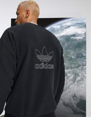 adidas originals sweatshirt with embroidered small logo black