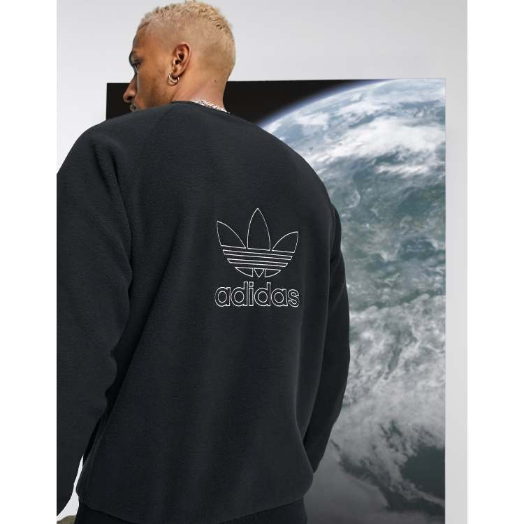 adidas Originals polar fleece sweatshirt in black