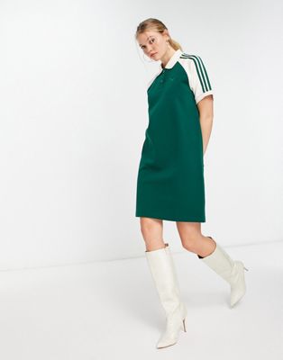 adidas Originals polo mini dress in green