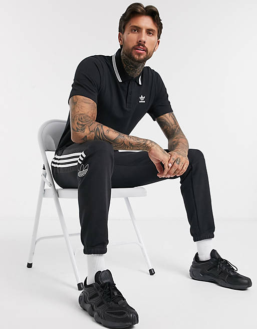 adidas Originals polo shirt in black | ASOS