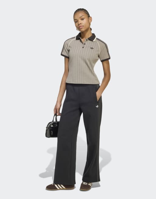 adidas Originals – Polohemd aus Tweed in Hellbraun, 3 von 4