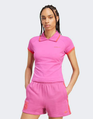 adidas Originals - Polohemd in Lucid Fuchsia-Rosa