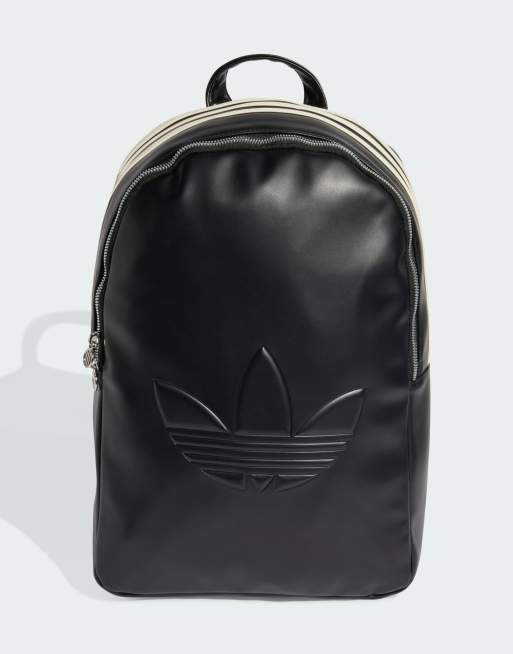 adidas Originals Polyurethane backpack outline trefoil in black