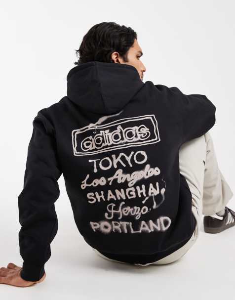 adidas Originals - Powder - Sudadera negra con capucha y lengüeta - view 1