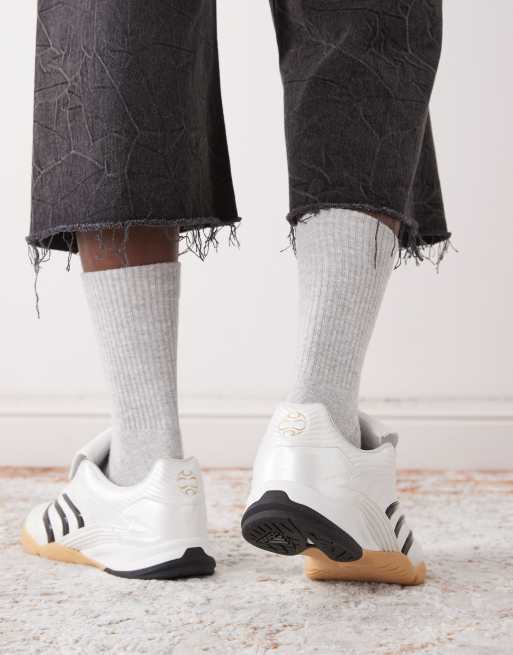 adidas Originals Predator Sala sneakers in metallic silver and black