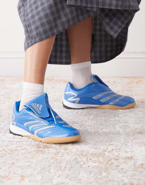 adidas Originals Predator Sala trainers in blue and white - view 1