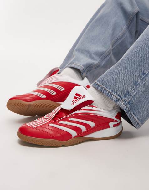 adidas Originals Predator Sala trainers in red and white - view 1