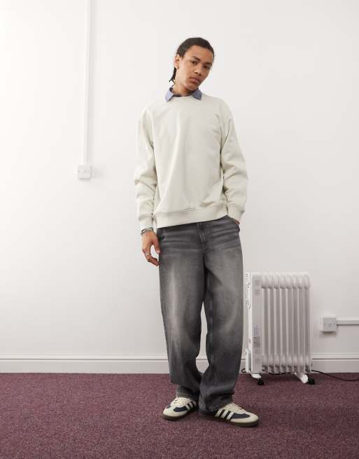 【Adidas コリア】 Premium Essentials Crew Sweatshirt Trefoil_Essentials_Crew_Sweats