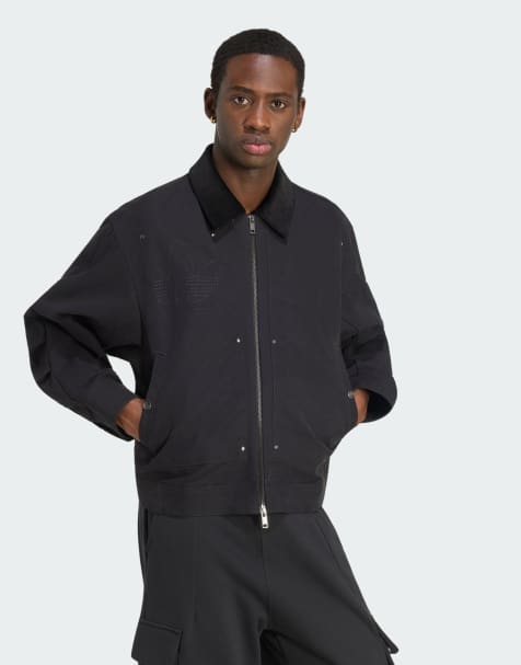 adidas Originals – Premium Essentials – Czarna kurtka z zapięciem na zamek - view 1