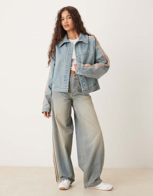 デニム！大人気！アディダス☆Premium Essentials Denim Jacket adidas Premium Essentials Denim Jacket - Blue | Free
